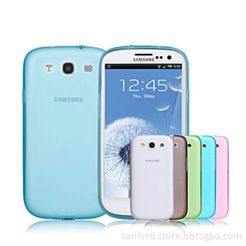 Matte TPU Cases with Dust-proof Plugs for Samsung S3/i9300